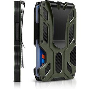 Mens Slim Wallet With Money Clip: Minimalist RFID Blocking Credit Card Holder